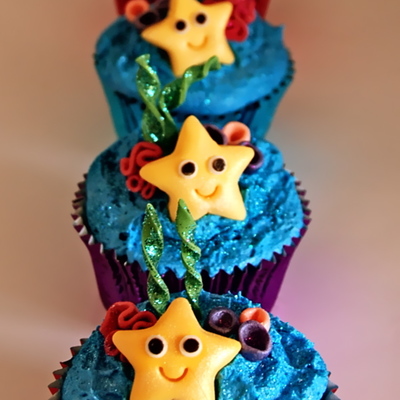 Starfish Cupcakes