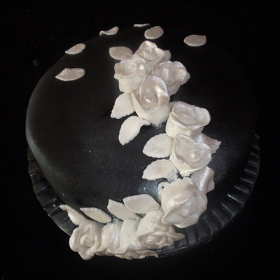 Wedding Cake With Sugar Roses