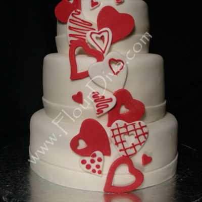 Valentines Day Wedding Cake