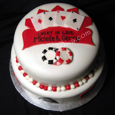 Lucky In Love Poker Cake