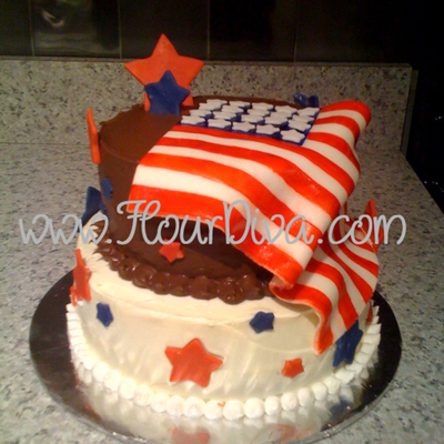 American Flag Cake