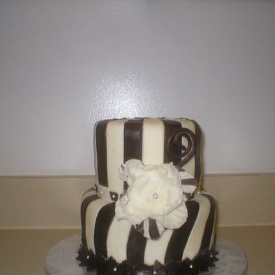 Brown & Cream Birthday Cake