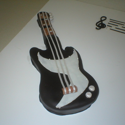 Electric Guitar Fondant Cake!