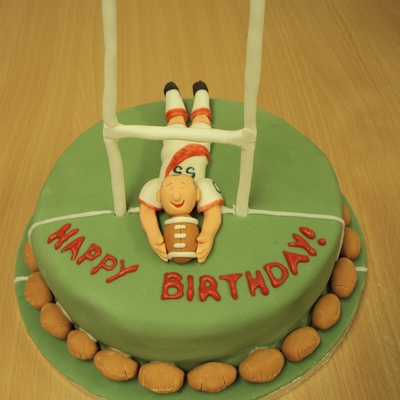 A Rugby Birthday Cake