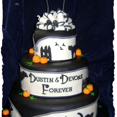 Halloween Wedding Cake