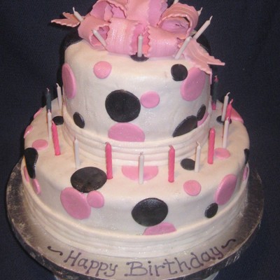 Pink And Black On White