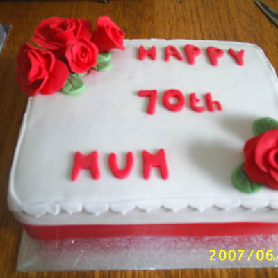 70Th Birthday Cake