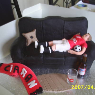 Man United Player On A Sofa