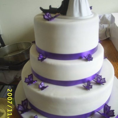 Wedding Cake With Butterflies