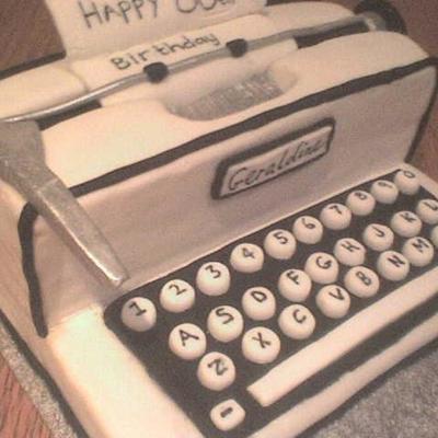 Typewriter Cake