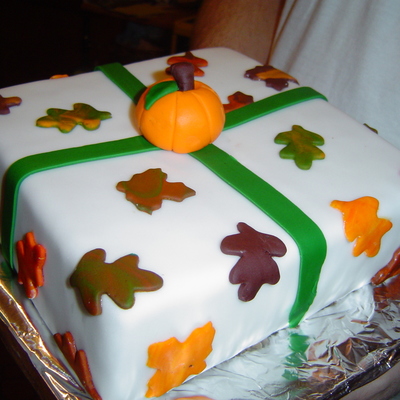 First Fondant Cake - Fall