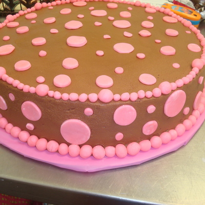 Pink And Brown Cake
