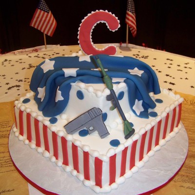 Patriotict Grooms Cake