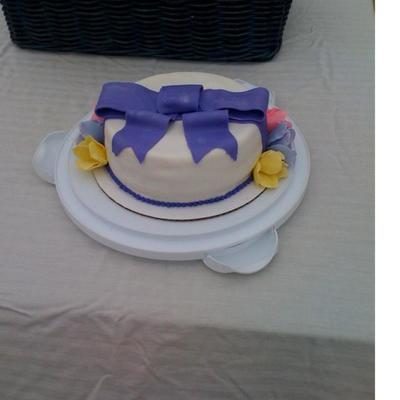 Purple Bow Birthday Cake