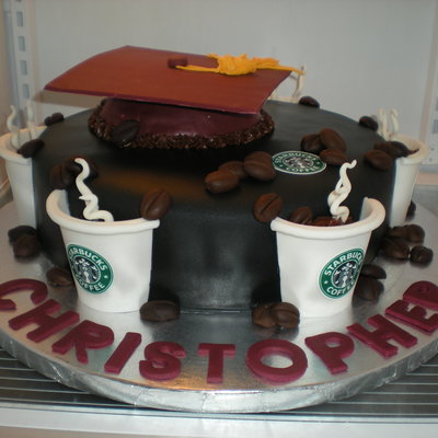 Starbucks Graduation Cake