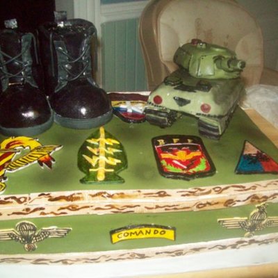 Military Cake With Honorary Badges