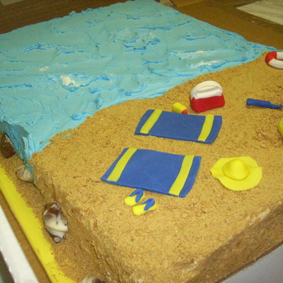 End Of Year Beach Cake For Teachers
