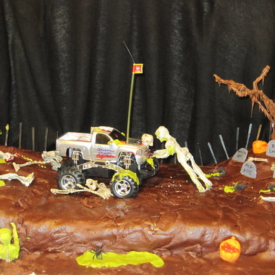 Zombie Roadkill Cake