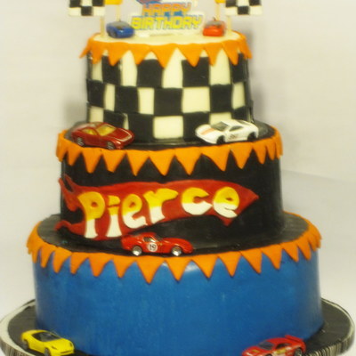 Hot Wheels Race Car Cake
