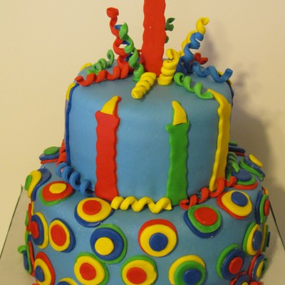 Primary Color Birthday Cake