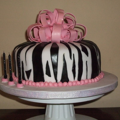 Animal Print Birthday Cake