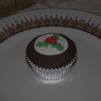 Christmas Pudding Cupcake