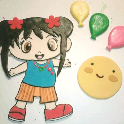 Little Girl Cake Plaque