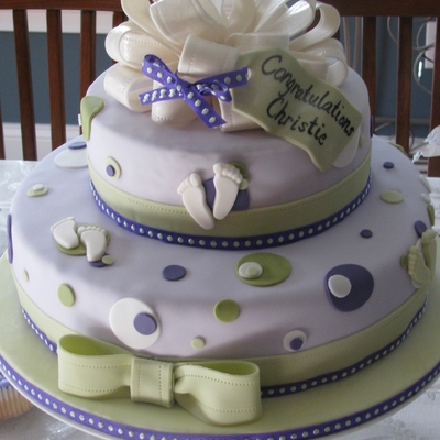 Unisex Baby Shower Cake