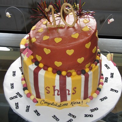 Topsy Turvy Burgundy And Gold Graduation