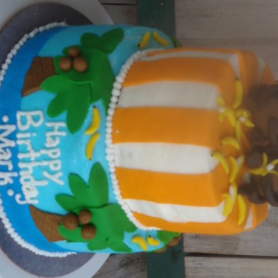 Monkey Birthday Cake