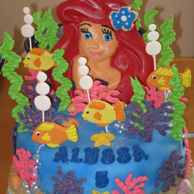 Little Mermaid, Ariel Birthday Cake