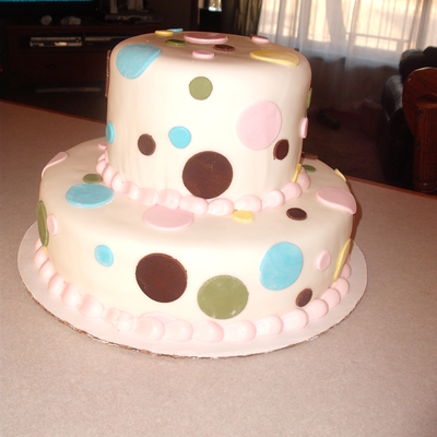 Muti-Colored Polka Dot Cake
