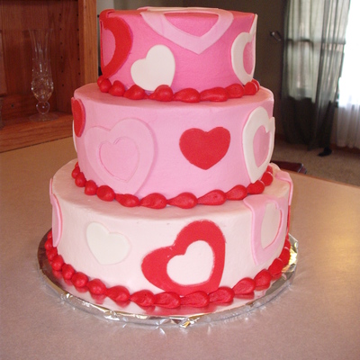 Valentine's Tiered Cake