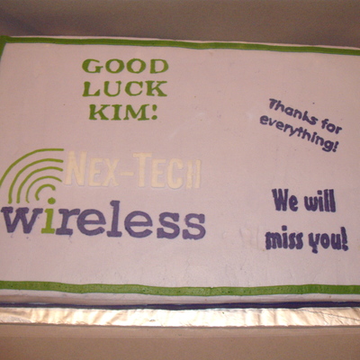 Nex-Tech Wireless Logo Cake