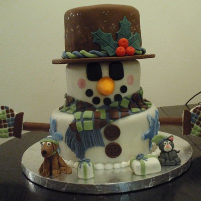 Snowman Cake