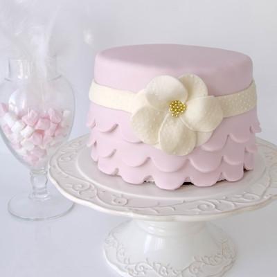 Ruffled Pink Cake