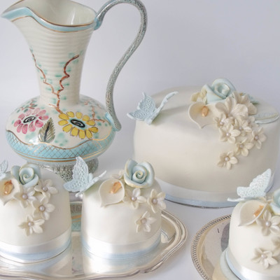 Vintage Blue And Ivory