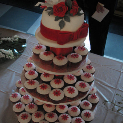 Ruby Red Cake And Cupcakes