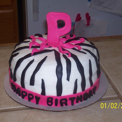 Zebra Striped Cake