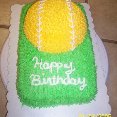 Softball Birthday Cake