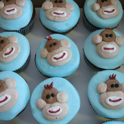 Sock Monkey Cupcakes