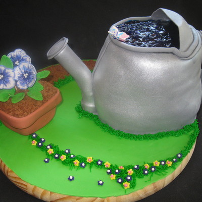 Watering Can And Flower Pot