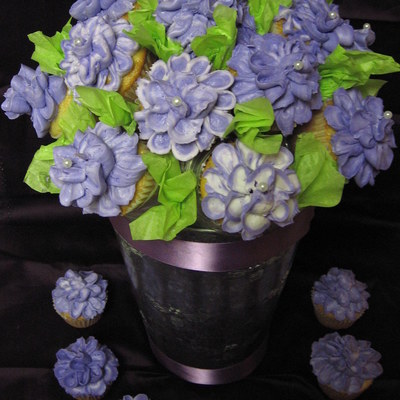 Purple Cupcake Bouquet
