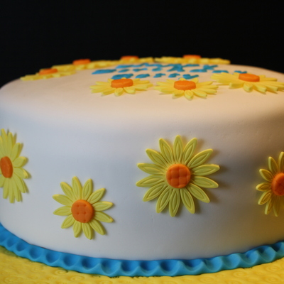 80Th Birthday Daisy Cake