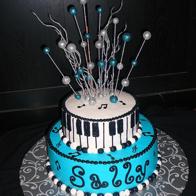 Piano Music Cake
