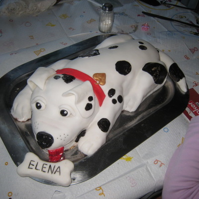 Dalmatian Dog Cake For My Doughters 4. Birhday