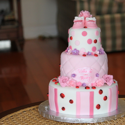 Lady Bug Baby Shower Cake