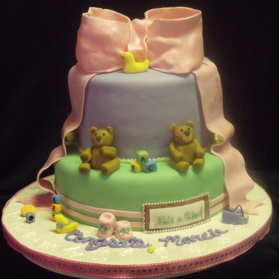 Teddy Bear Baby Shower Cake