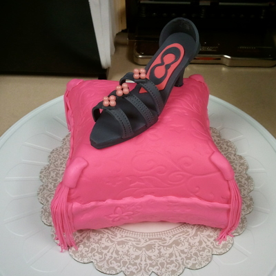 Cake Pillow With Shoes On Top