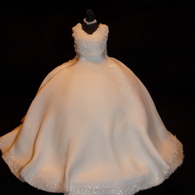 Wedding Dress Bridal Shower Cake